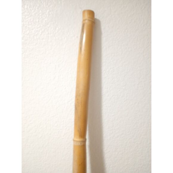 Vintage 1960s Free Form Bambusstab Handmade 46" Bamboo Walking Stick Cane - Picture 5 of 6